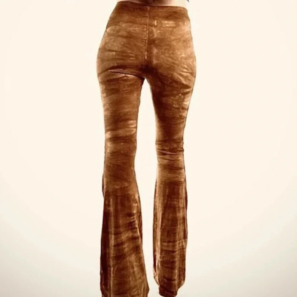SHORT LENGTH Tie Dye Bell Bottoms - High Waisted Tie Dyed Bell Bottoms Festival